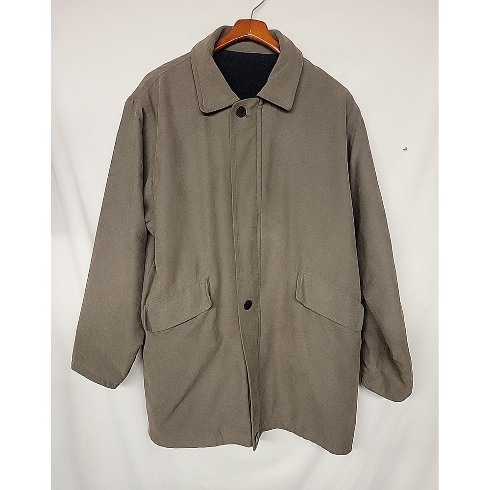 Rainforest Large Reversible Zip-Up Brown Wool, Alpaca, Nylon Parka Jacket
